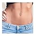 Roberly 4pcs 14G Stainless Steel Screw Belly Button Rings for Women Navel Rings Curved Barbell Body Piercing