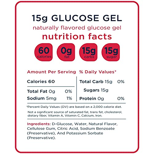 Transcend Glucose Gel Packs Strawberry & Orange, 50 Pack (1.1oz each