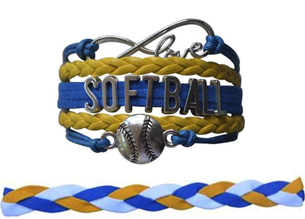 Infinity Collection Softball Bracelet Headband Set Softball Gift Girls Softball Jewelry Perfect Softball Player Team and Coaches Gifts