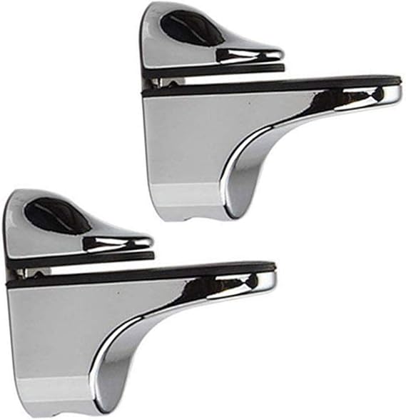 2 Pcs Glass Shelf Support Adjustable Glass Shelf Bracket Polished
