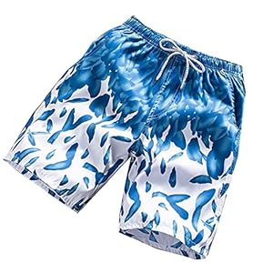 EQKWJ Zomer, mannen, strand, ademend, sneldrogend, losse shorts, mannen, Hawaii-print, korte broek, paar shorts mannen