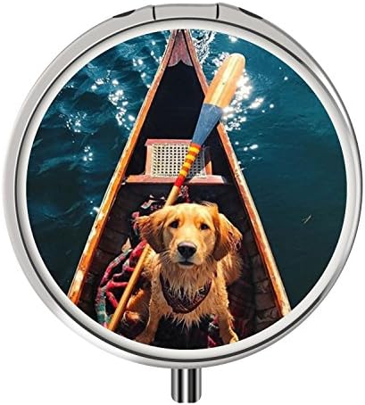 Pill Cases Metal,Custom Round Medecine Case Medecine Bottle Mini Travel Pill Vitamin Decorative Box Case Holder