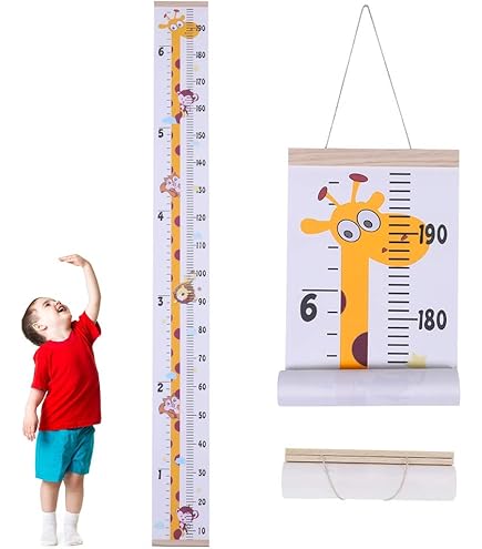 Toise Mural Pour Enfants - Tableau De Croissance Décoratif 200x20cm - Pour Chambre Ou Salle De Jeux