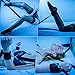 BDSM Restraints Kit with Adjustable Straps Strong Velcro for Bedroom Fun, PALOQUETH Under Bed Restraints with Comfortable Cuffs Flirting Feather Blindfold for Queen King Mattress