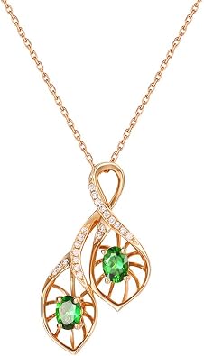 Carleen 18K Solid Rose Gold True Heart Ruby Diamond Pendant Carleen