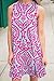 ZESICA Women's Summer Sleeveless Damask Print Pocket Loose T-shirt Dress