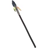 Indian Stone Spear Prop,Plastic Native American Costume with Skull Feather Voodoo Accessory,Halloween Cosplay Party Brown