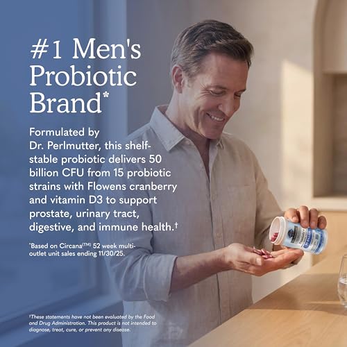 Garden of Life - Dr. Formulated Probiotics Prostate+ - AcidophilUS And Probiotic Supports Healthy Prostate And Digestive Balance - Gluten, Dairy, And Soy-Free - 60 Vegetarian Capsules
