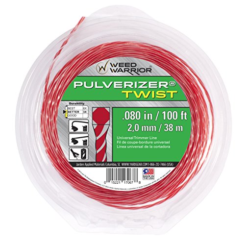 Weed Warrior 17067 Pulverizer Bi-Component Twist Trimmer Lines, 0.080" by 100'