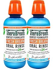 TheraBreath Fresh Breath Dentist Formulated 24-Hour Oral Rinse, Icy Mint, 16 Ounce (Pack of 2)