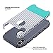 ULAK iPhone Xs Case, Dual Layer Case for iPhone X, Slim Fit Hybrid Hard PC Shell Flexible Shock Absorbing TPU Skin Protective Grip Cover for Apple iPhone X/Xs 5.8 Inch, Mint Stripes