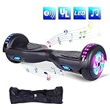 YHR 6.5 Inch Hoverboard with Bluetooth W/Speaker, LED Wheels and LED Lights for Kids and Adult ...