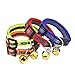 Mudder Reflective Safe Pets Collar Breakaway Safety Cat Dog Puppy Kitten Collars with Bells, 4 Colors, Adjustable Length 6 - 10 Inches