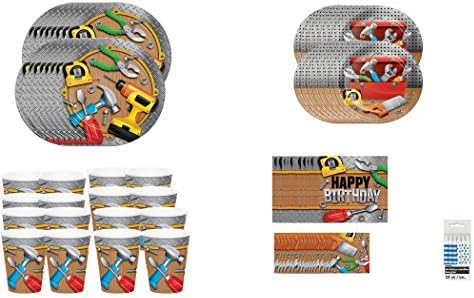 Tool Ultimate Party pack For 16 Guest ~Dinner ,Desert plates ,Table Cover Bonus Candles