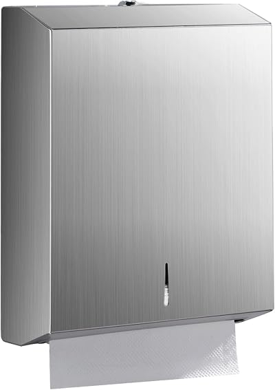 Modunful Paper Towel Dispenser Wall Mount Stainless Steel Large Capacity