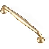 Goo-Ki 6 Pack 5'' Center to Center Modern Champagne Bronze Cabinet Pulls – Sleek Tapered Handle for Classic Furniture Contemp