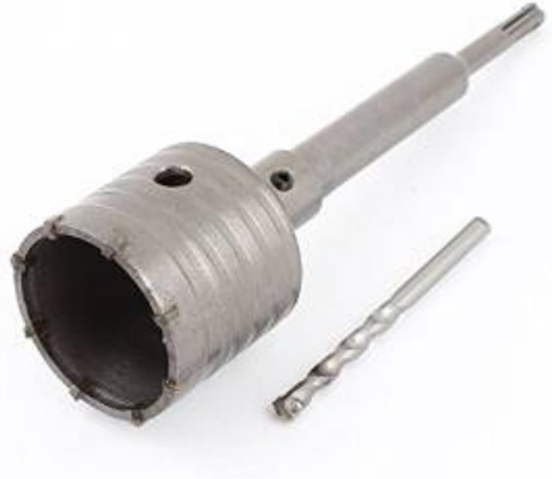 DOPOW Wall Drill Bit Hole Saw Set with SDS PLUS (SDS+) Shaft + Hole Saw + Core Drill Bit for Masonry Concrete Brick Stone 2.76in（70mm）