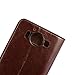 Compatible with Microsoft Lumia 950 Case,iCoverCase Genuine Leather Wallet Case [Slim Fit] Folio Book Design with Stand and Card Slots Flip Case Cover for Lumia 950 5.2 inch(Brown)