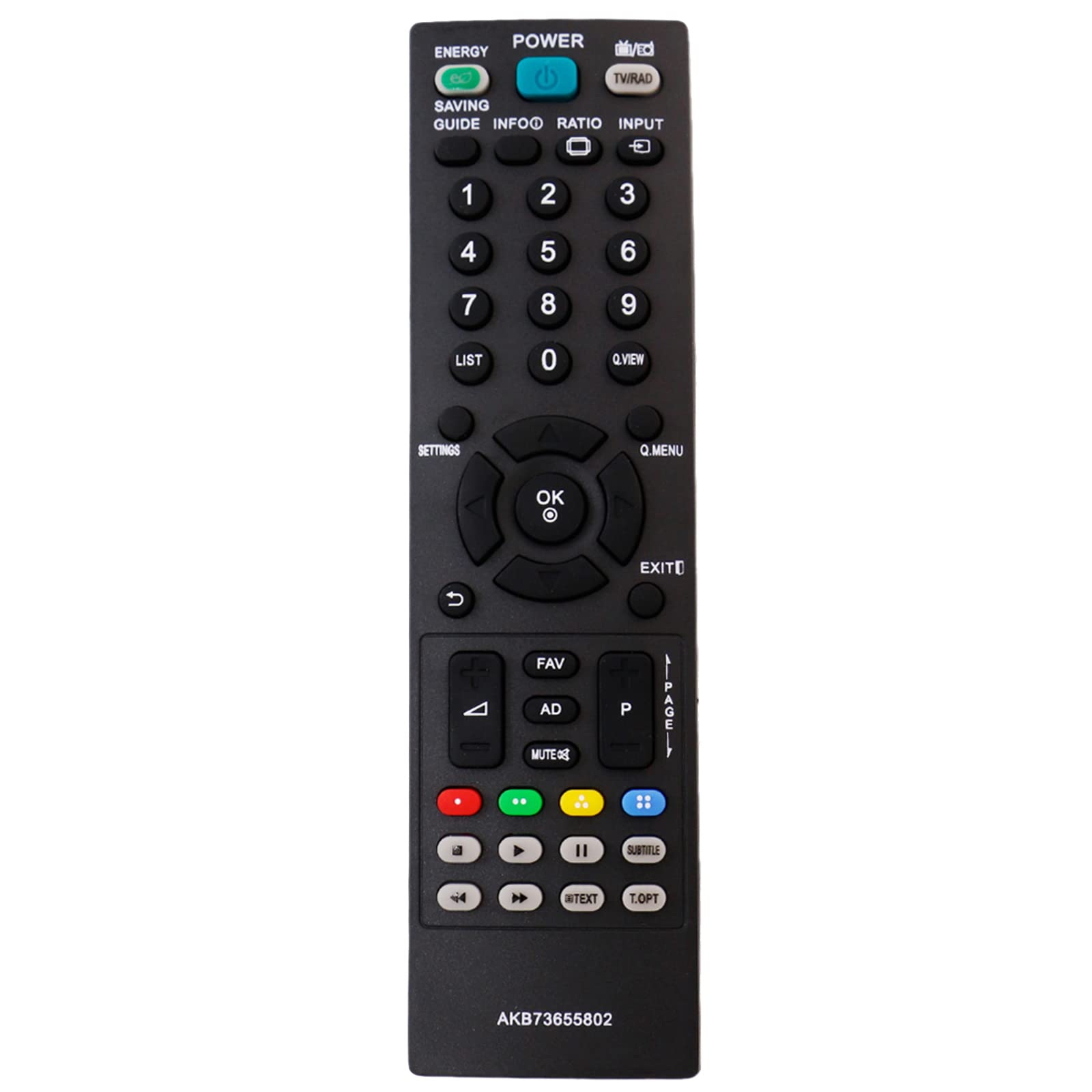 AKB73655802 Replacement Remote Control Fit for LG TV 32LS5600-ZC 32LS560S-ZC 32LS560T-ZC 32LS5610-ZA 32LS561S-ZA 32LS561T-ZA 32LS5620-ZD 32LS562S-ZD 32LS562T-ZD 37LS5600-ZC 37LS560S