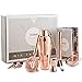 VonShef Premium Parisian Cocktail Shaker Barware Set in Gift Box with Recipe Guide, Cocktail Strainers, Twisted Bar Spoon, Jigger, Muddler and Pourers, Copper, 9 Piece
