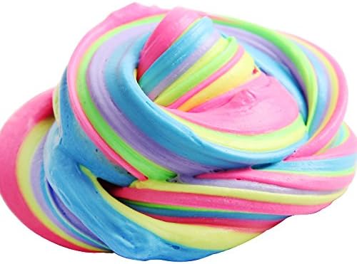 ANTPO Fluffy Slime - Meland 9-OZ Toy Slime Jumbo Fluffy Floam Slime Stress Relief Toy Scented Sludge Toy for Kids and Adults, Super Soft and Non-Sticky,4 Colors(Blue, Pink, Green,Purple)