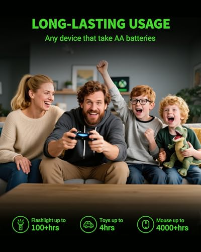 EBL AA Rechargeable Batteries 2800mAh Ready2Charge Quality AA Batteries - 16 Counts