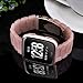 V-MORO Compatible Fitbit Versa/Fitbit Blaze Band Women Men - Fashion Resin Versa Wristbands Replacement Bracelet Metal Stainless Steel Rose Gold Buckle Fitbit Versa Smart Watch (Pink-Tone)