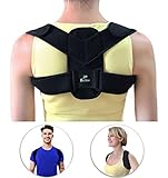 BEDEW Adjustable & Easy To Wear Posture Corrector. Clavicle Spinal Support Brace for Bad Posture With Advanced PP Strip. Provides Neck, Shoulder Pain Relief For Men/Women (REG Size)