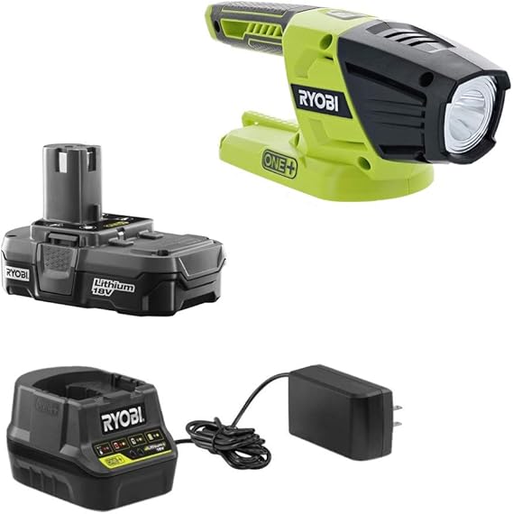 RYOBI 18Volt Cordless LED Light Kit with Battery and Charger, (No