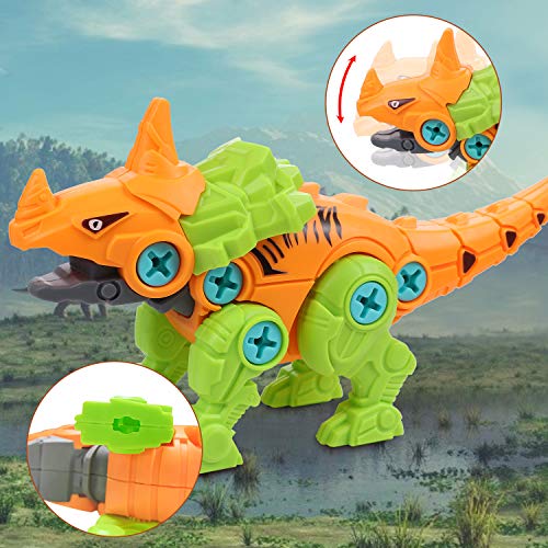 Tacobear 3er Dinosaurier Montage Spielzeug mit Schraubendreher Kinder DIY Baustelle Spielzeug STEM Spielzeug Geschenke… – Bild 7