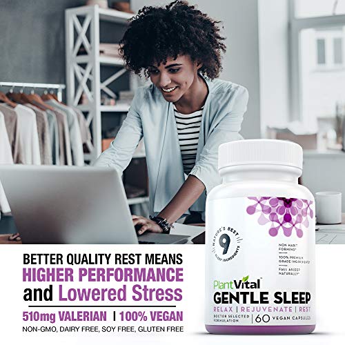 NEW! Sleeping Pills For Adults [EXTRA STRENGTH] Herbal Sleep Aid w Valerian Root, Melatonin, Chamomile, GABA, Lemon Balm. 60 All Natural Non-Habit Forming Vegan Capsules For Men & Women. Aids Insomnia - Thumbnail 7