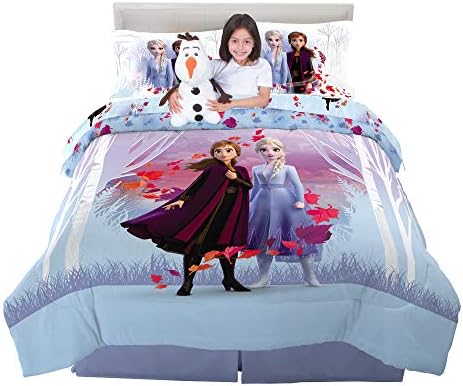 Franco Youngsters Bedding Tremendous Tender Comforter with Sheets and Cuddle Pillow Bed room Set, 6 Piece Full Dimension, Disney Frozen 2