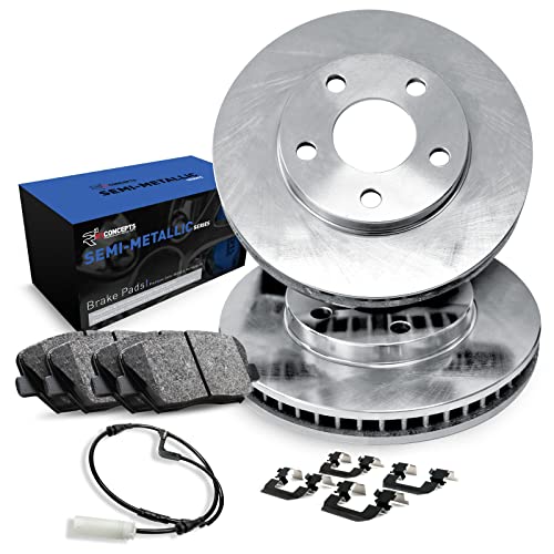 R1 Concepts Front Brake Kit Fits 2013-2021 Honda Accord| Semi Met Pads, Blank R…