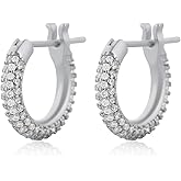 HRGEM Dainty Gold Hoop Earrings for Women 18k Gold Plated Earrings Hypoallergenic Cubic Zirconia Huggie Earrings Daily Jewelry for Women