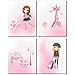 BigWig Prints Paris Wall Decor For Girls Room - Pink Paris Wall Decor, Room Bedroom For Girls, For Bedroom, Pictures - Set Of 4 (8x10”) Unframed