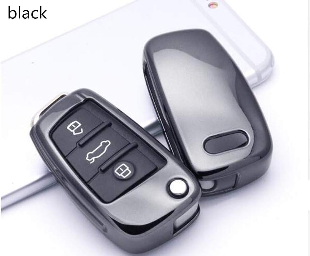 Cover Chiave Auto TPU Per Audi A1, A3, A6, TT, Q2, Q7 – Morbida, Resistente, Colore Oro/nero