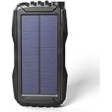 Soluser 25000mAh Portale Solar Power Bank Shockproof/Dustproof 2.1A USB Output Battery Bank, Outdoor Solar Charger Phone External Battery with Strong LED light for iPad iPhone Android cellphones