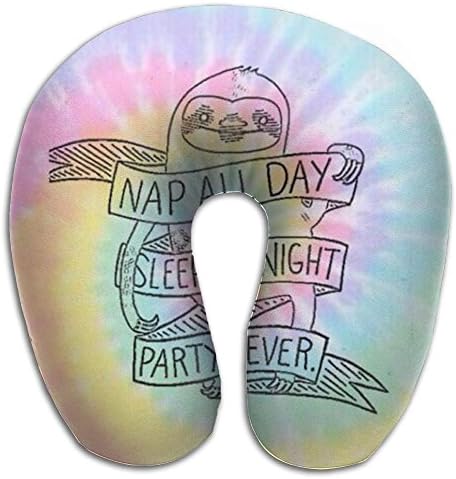 Sloth Animal Face Lightweight Travel Pillow Removable Cover Memory Foam U-SHAPE For Toddler Car Seat Man