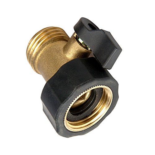 Heavy Duty Brass Shut Off Valve, Garden Hose Connector,Watering Spigot Connector, Garden Water Hose Shut off Valve(2 PACK) - Thumbnail 3