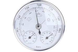 FYHDASTA 3 in 1 Wall Mounted Weather Thermometer BarometerHome Weather, Station Barometer, Thermometer, Hygrometer, Forecast 