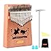 QStyle Kalimba 17 Key Thumb Piano Include Tuning kit Hammer and Study Instruction & Simple Sheet Music Suitable for kids Adult Beginners, Professionals - Perfect Christmas Halloween Gift (unicorn)