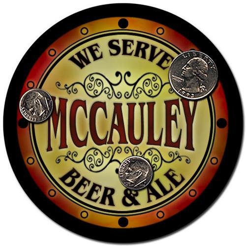 Mccauley Beer & Ale Rubber Drink Coasters - 4 pack