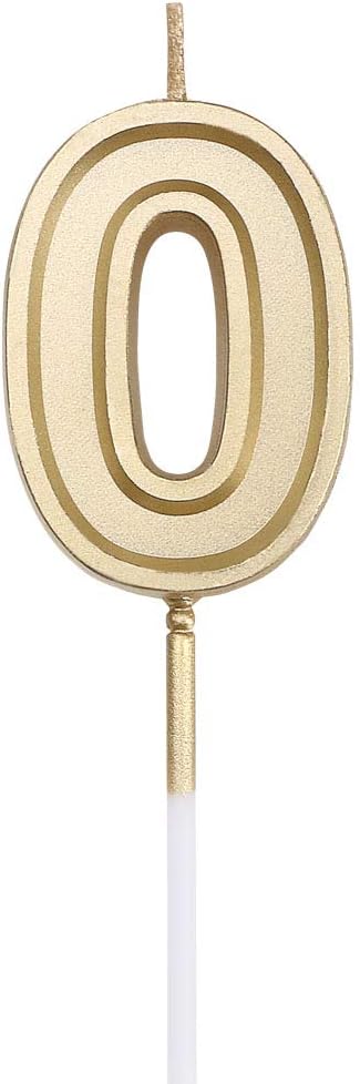 URAQT Gold Glitter Number Candles - Suitable for Kids & Adults, Decorate Birthdays, Weddings, Graduations & More - Image 5