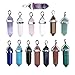 JOVIVI® Jewelry Opalite Healing Point Chakra Cut Gemstone Pendant Necklace
