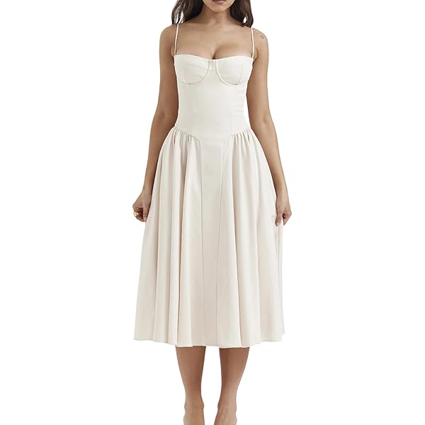 white dress summer midi Elegant White Sisi Eyelet Midi Dress