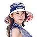 Womens Cotton Bucket Boonie Sun Hat Summer Cap Foldable Wide Brim UV SPF 50 Navy