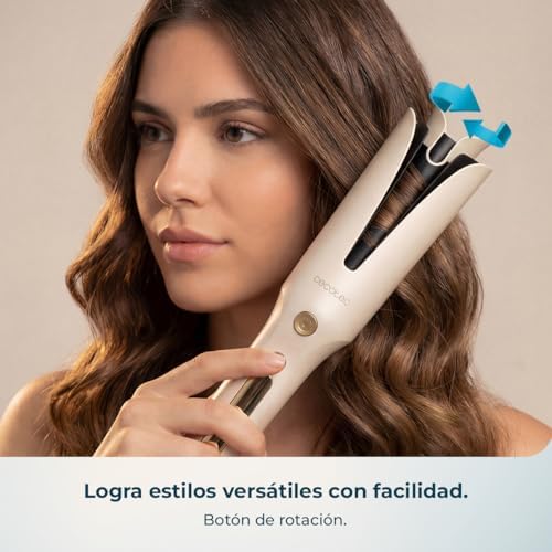 Rizador de Pelo Automático con Tecnología Plasma SurfCare Magic Waves Plasma. Barril de 32mm, Revestimiento de Cerámica, 160º-210ºC, Botón de Rotación, Función Memoria, Rápido Calentamiento
