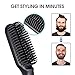 CHARMINER Beard Straightener Brush for Men, Ionic Hair Straightening Brush and Beard Brush for Home & Travel, Electrical Heated Hair Straightening Brush-Dad, Husband and Boyfriend Gifts