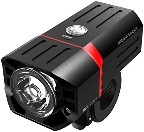 Guee Unisex's SOL800+ Self-contained Rechargeable LED Light, Wide Beam, high lumens, Black, 5cm x 2.5cm x 1cm