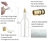 Fakkel Flame Wick - Fles Torch Kit, Fles Koperen Lantaarn | Duurzame Zaklamp Olie Refill Wicks Messing, Olielampen Vervanging Wick Hardware Kit, Messing Wick Mount voor Zaklamp Indoor Outdoor